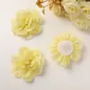 Primavera y verano nuevo estilo de hada flores rizadas hechas a mano flores de gasa flores DIY para zapatos cuerda para el pelo con flores tocado broche cadena para el cuello accesorios de flores