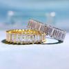 Joyería Mujing 2022 nuevo anillo de plata S925 para mujer Rectangular 2*4 T cuadrado Moda europea y americana ins comodín