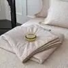 Colcha de Verano Estilo Coreano Tencel Modal, Lavable a Máquina, Colcha Fina de Doble Aire Acondicionado, Cubre Cama Acolchado, Juego de Tres Piezas