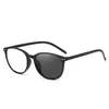 Nuevas Gafas de Lectura Fotocromáticas Anti-Luz Azul Europeas y Americanas para Mujer Montura Redonda Retro Lentes Planos de Alta Definición Gafas de Lectura Lisas