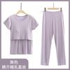 Traje de Maternidad para Primavera y Verano Moda Camiseta de Manga Corta de Dos Piezas para Salir Elegante Chaqueta de Primavera y Verano Holgada Talla Grande