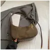 2025 Nuevo Bolso de Gamuza para Mujer Gran Capacidad Mori Meng Otoño e Invierno Mate Retro Bolso Cruzado Casual Bolso Dumpling