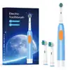 Escova de Dentes Elétrica Adulto Modelo a Pilha Seca À Prova d'Água DuPont Várias Cores Disponíveis Venda por Atacado de Fábrica Personalizado Comércio Exterior Mais Vendido