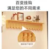 Perchero con forma de teclas de piano con estante para entrada, perchero creativo de madera maciza con gancho para pared