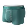 Roupa interior masculina de ânion de tecnologia preta boxers masculinos sem costura de cintura média grafeno antibacteriano respirável boxers