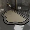 Tapete de Entrada para Suelo de Tierra de Diatomeas con Forma de Nube Transfronterizo, Absorbente de Agua, Secado Rápido, Antideslizante, Resistente a la Suciedad, Fácil de Cuidar