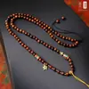 Taijia Design Original Rosewood Preto Sândalo Amuleto Buda Corrente Colar Thangka Novo Estilo Chinês Nacional Estilo Feminino com Corrente Thangka