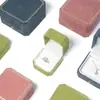 Caja de joyería octagonal de terciopelo de lujo de alta gama, caja de embalaje para collares de almacenamiento de joyería, caja de regalo para joyería con borde dorado y cierre dorado
