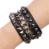 Pulsera punk de cuero directo de fábrica joyería periférica de animación al por mayor Pulsera de cuero europea y americana Pulsera de clavo de sauce