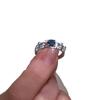 Nuevo temperamento exquisito lujo anillo de circón azul nicho moda alto sentido anillo de personalidad joyería al por mayor