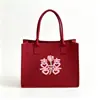 Bolsa personalizada nova de feltro com personagem "feliz", bolsa para presente de dama de honra de casamento, bolsa de feltro para doces de casamento, bolsa de lembrança
