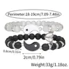 Pulsera para hombre estilo punk piedra natural cuentas de madera traje negro pulsera apilada Joker joyería popular venta al por mayor para hombres