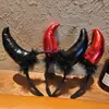 Acessório de Cabeça de Natal Cosplay Tiara de Chifres de Diabo Vermelho Acessórios de Cabelo de Chifre Escuro Acessórios de Fantasma Tiara