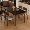 Mesa de Comedor Estilo Mid-Century de Madera Maciza Azul Ideal Subvencionada por el Gobierno Nueva Mesa de Comedor Retro para el Hogar Mesa de Comedor Cuadrada