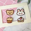 Parches de Bordado Autoadhesivos Lindos de Conejo y Oso con Temática de Comida para Scrapbooking DIY, Bordado de Computadora, Parches Decorativos y Apliques de Tela - Al por Mayor para Ventas Transfronterizas