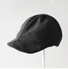 Gorra Plana de Pana Nueva de Otoño/Invierno con Rayas de Color Mixto, Unisex, Moda Versátil, Gorra de Béisbol con Temperamento