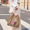 Marca Ballguan Original Versátil Ecológica Bolso Exquisito Bordado de Nylon Bolsa de Compras Bandolera Bolso de Hombro para Mujer