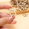 Estrellas de madera sin terminar para decoración navideña, suministros caseros, artesanías transfronterizas
