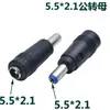 Adaptador de Tomada de Conversão para Adaptador de Energia CC 5.5/2.1 Fêmea para Macho Carregador Adaptador para Laptop