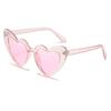 Nuevas gafas de sol transfronterizas europeas y americanas para mujer, gafas de sol de moda con forma de corazón, gafas de sol modernas con forma de corazón de melocotón.