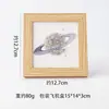 Marco de fotos de grava de cristal natural con forma de planeta, pintura decorativa de Saturno, adornos de madera, regalos creativos culturales y creativos, artículos decorativos al por mayor