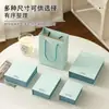 Caja de Almacenamiento de Joyería Azul Texturizada al por Mayor en Stock para Anillos, Pendientes, Collares, Pulseras y Cajas de Empaque para Joyería