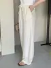Calça Casual Ampla Yinuo Plus Size Acetato Toque Fresco Fluida 2026 Verão Novo Leve Estilo Nacional Pingente Perna Larga 264982