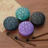 Tambor de Lengua de Acero Etereal Mini de Acero al Carbono al por Mayor de 3 Pulgadas 6 Tonos Tambor de Lengua de Acero Tambor para Alivio del Estrés Instrumento de Percusión Tambor Hueco Instrumento Portátil para Niños