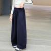 Calça de Outono para Meninas 2025 Novo Estilo Coreano Calças Casuais para Meninas Mais Velhas, Calças de Algodão de Perna Reta Largas Infantis Tendência