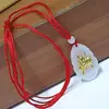 Collar con Colgante de Buey del Zodiaco de Jade con Incrustaciones de Oro, Vidrio Imitación Jade Blanco Grado A con Incrustaciones de Oro, Colgante para Pareja, Versión Engrosada