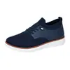 Zapatos Casuales para Hombre con Parte Superior de Malla Tejida Transfronteriza, Cómodos y Transpirables, Slip-On, Ligeros, Estilo Europeo Británico