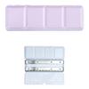 Caja de pintura de acuarela sólida, caja de hierro de acuarela subempacada para bricolaje, caja de hierro portátil de tres pliegues con paleta multicolor opcional
