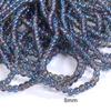 La mejor opción de boutique, cuentas redondas de vidrio de 8 mm, joyería, accesorios de ropa, cadena larga de cuentas coloridas, fabricantes en stock.