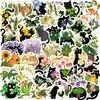 50 pegatinas originales de dibujos animados de gatos y plantas para decorar guitarras, cuadernos, equipaje, manualidades, impermeables, al por mayor