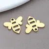Llavero Pendiente Pendiente Pendiente Pendiente de Abeja Mariposa Libélula Joyería de Acero Inoxidable para Manualidades