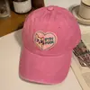 Gorra de Béisbol Rosa Amor Gato para Mujer Visera Curva Gorra de Copa Suave Sombrero Lindo Moderno para Mujer Protección Solar Sombra Cara Pequeña