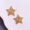 Botones de Estrella de Cinco Puntas Impresos en Acrílico con Textura de Madera para Ropa Infantil DIY Colgante para Cadena de Teléfono Móvil Accesorios de Flor para Zapatos
