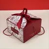 Estilo Marea Nacional Caja de Dulces Estilo Chino Cuadrada para Regalo de Inauguración de Casa Caja de Boda Acompañamiento Caja para Pastel Dulce Portátil Caja Vacía