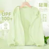 Roupa de Proteção Solar Infantil Jaqueta de Secagem Rápida que Absorve o Suor Top Refrescante de Seda Gelada Jaqueta de Proteção UV de Verão Roupa de Proteção Solar