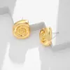 Pendientes de Joyería de Nicho Transfronterizos de Amazon Pendientes de Caracola de Oro de 18K Pendientes de Caracol Pendientes de Gama Alta Estilo Popular de Celebridad de Internet