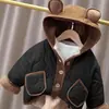 Chaqueta para niño con forro polar, otoño e invierno, engrosada, nueva ropa de invierno, abrigo de algodón para bebé, niños, niñas, elegante, temporada de otoño e invierno, ropa de algodón
