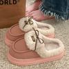 Zapatos Pequeños de Cuero Forrados de Felpa Rellenos Estilo Británico Novedad Otoño e Invierno 2025 Planos con Cordones Mocasines de Suela Gruesa Zapatos Cálidos de Algodón