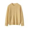 Suéter de Cachemira para Mujer 100% Cachemira Pura Hilo Grueso Casual Holgado Moda Cuello Redondo Jersey Suéter Tejido Hilo Grueso