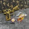 Pistola de Banda Elástica Dragón Dorado de Cinco Garras Arma de Metal Disparando Banda Elástica Juguete para Niños Modelo Artesanías de Lugar Escénico Venta al por Mayor
