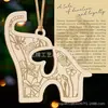 Nuevo producto: la Historia de Amor y Lealtad, Decoración de Madera de Elefante Regalo, Colgante Adorno de Hermandad y Amistad