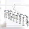 Estante de Acero Inoxidable para Secar Calcetines para Uso Doméstico, Estante para Secar Ropa Interior y Lencería sin Marcas, Perchero de Múltiples Clips Práctico a Prueba de Óxido para Balcón