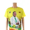 Comércio exterior transfronteiriço roupas de eleição poliéster secagem rápida logo completo gola redonda masculina camisa de publicidade Camiseta camisa de eleição macacão