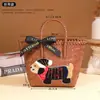 Cesta tejida de Dachshund Souvenir para Damas de Boda, Regalo práctico de alta gama, Caja de regalo de boda, Bolso de mano, Regalo de boda para hermanas