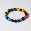 Pulsera nueva transfronteriza personalizada creativa de perfume de goteo turquesa piedra volcánica cuentas de colores pulsera de cuentas de moda para mujeres