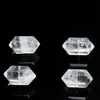 Mingdu Cristal Natural Blanco Copo de Nieve Fantasma Doble Punta Barril Cuentas Accesorios Fantasma Blanco Facetado Barril Cuentas Sueltas Mayoreo